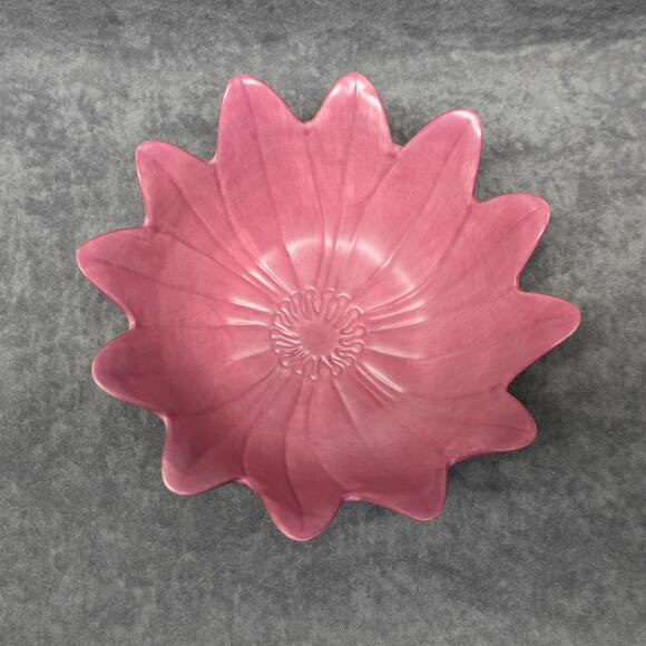 PartyLite Pink Asian Persuasion Lotus Flower Decorative Multi Use Bowl Floral - Picture 12 of 13